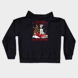 Husky Just A Girl Who Loves Christmas Kids Hoodie